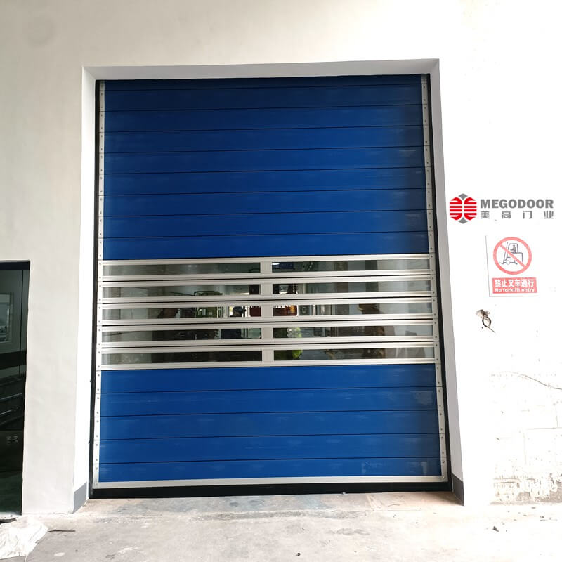 淮安工业厂房专用涡轮轨道硬质快速门插图2